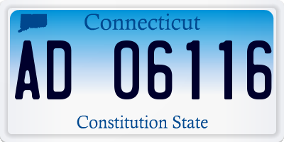 CT license plate AD06116