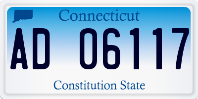 CT license plate AD06117