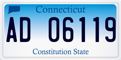 CT license plate AD06119