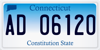 CT license plate AD06120