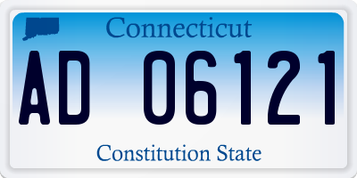 CT license plate AD06121