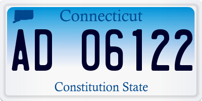 CT license plate AD06122