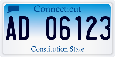 CT license plate AD06123