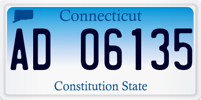 CT license plate AD06135