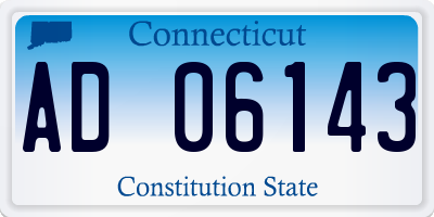 CT license plate AD06143