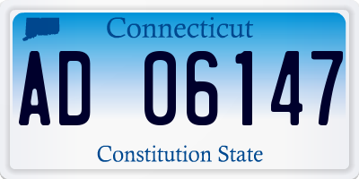 CT license plate AD06147