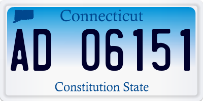 CT license plate AD06151