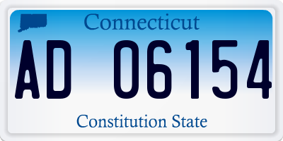 CT license plate AD06154