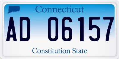 CT license plate AD06157