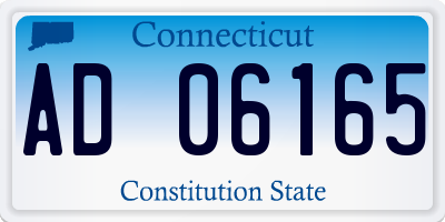 CT license plate AD06165