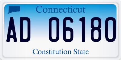 CT license plate AD06180