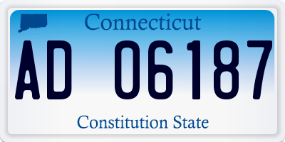 CT license plate AD06187
