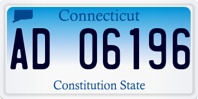 CT license plate AD06196