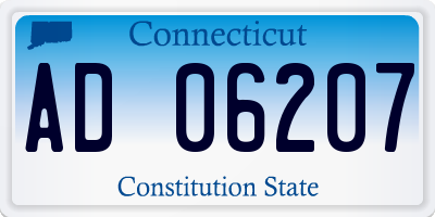 CT license plate AD06207