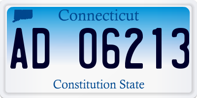 CT license plate AD06213