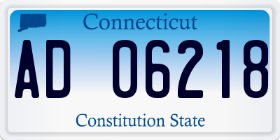 CT license plate AD06218