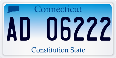 CT license plate AD06222