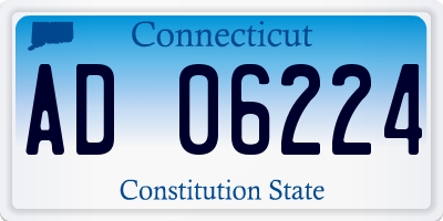 CT license plate AD06224