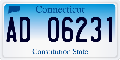 CT license plate AD06231