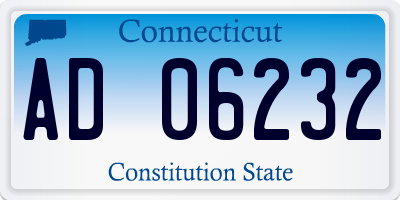 CT license plate AD06232
