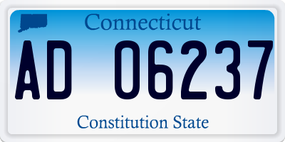 CT license plate AD06237