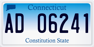 CT license plate AD06241