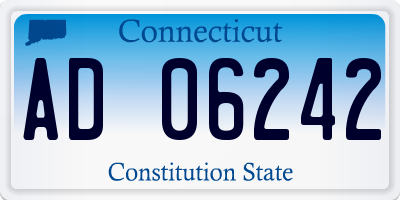 CT license plate AD06242