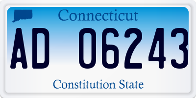 CT license plate AD06243