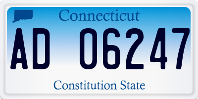CT license plate AD06247