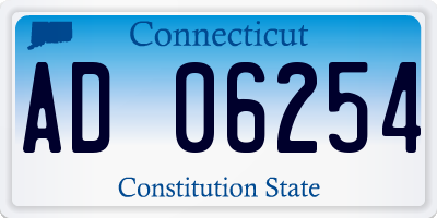 CT license plate AD06254