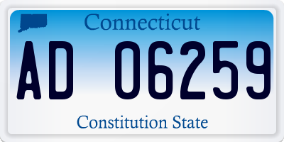 CT license plate AD06259