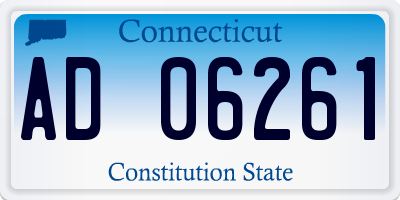 CT license plate AD06261