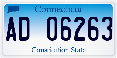 CT license plate AD06263