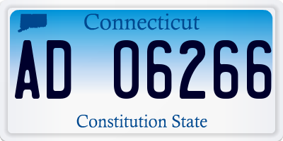 CT license plate AD06266
