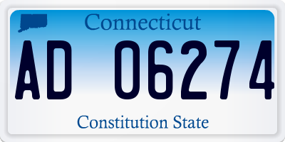 CT license plate AD06274