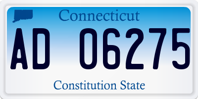 CT license plate AD06275