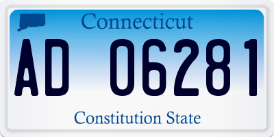 CT license plate AD06281