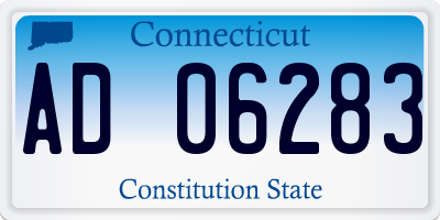 CT license plate AD06283