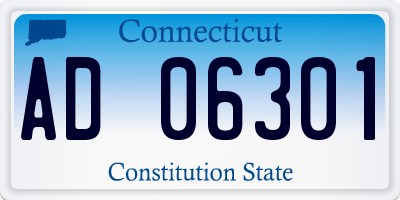 CT license plate AD06301