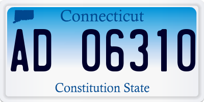 CT license plate AD06310
