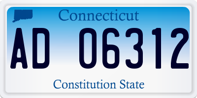 CT license plate AD06312