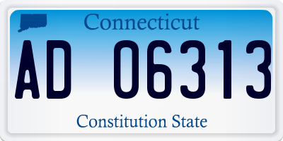 CT license plate AD06313