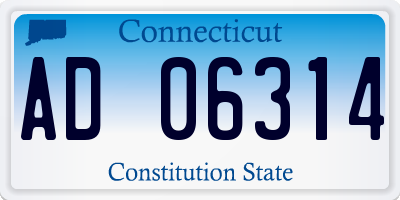 CT license plate AD06314