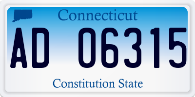 CT license plate AD06315