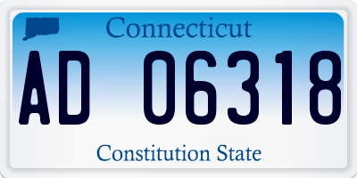 CT license plate AD06318