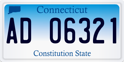 CT license plate AD06321