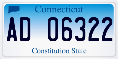 CT license plate AD06322