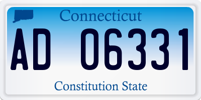 CT license plate AD06331