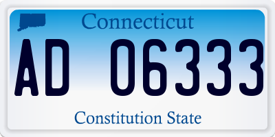 CT license plate AD06333