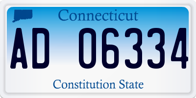 CT license plate AD06334